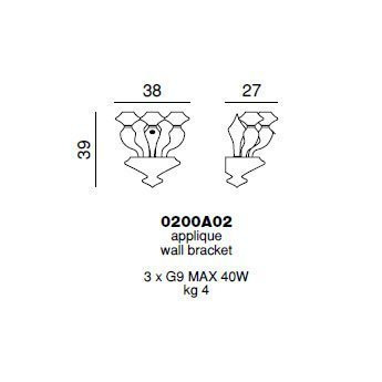 Бра Beby Group Silver night 0200A02 Chrome Silver Grey