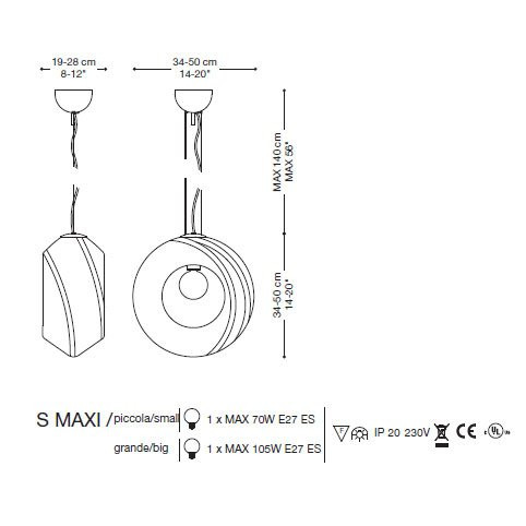 Подвесной светильник La Murrina Dolly S Maxi Grande AB-3S