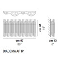 Настенный светильник Vistosi Diadema AP K1 ALO CR CR