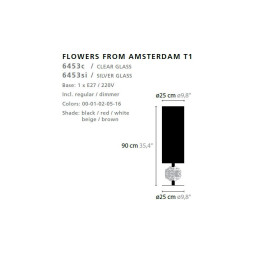 Настольная лампа Ilfari Flowers from Amsterdam T1 L Beige shade 10831 02