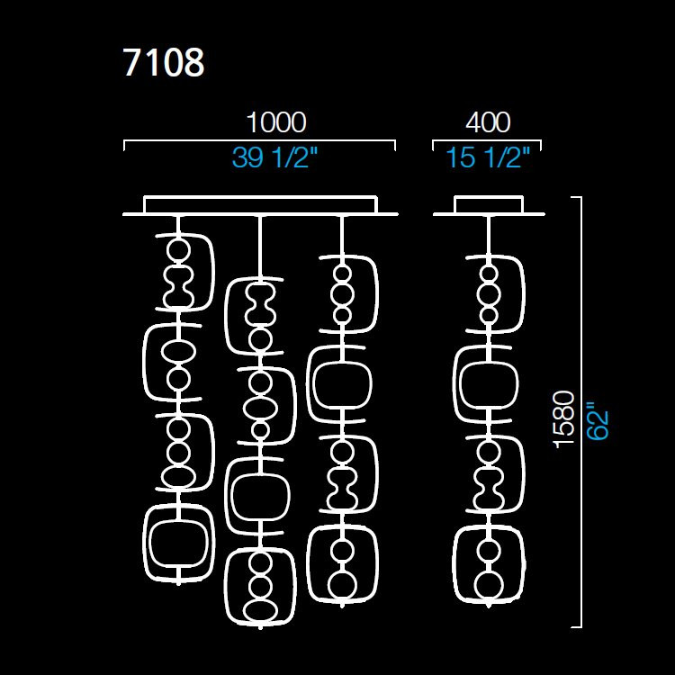 Потолочный светильник Barovier&amp;Toso Manhattan 7108/UV