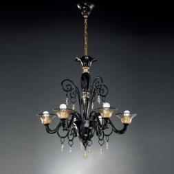Люстра Vetri Lamp 972/6 Nero/Oro