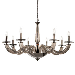 Люстра Euroluce Olympia L8 nickel Fume