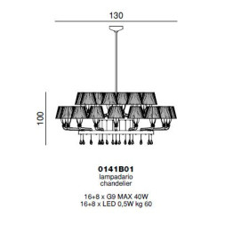 Люстра Beby Group Platinum 0141B01 Light gold 024 SW Golden Shadow