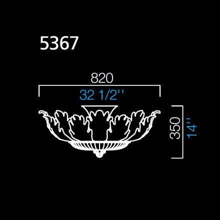 Потолочный светильник Barovier&amp;Toso Palace 5369/CR
