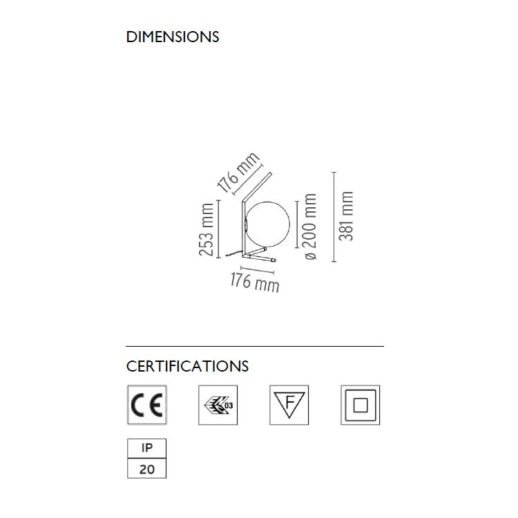 Настольная лампа Flos IC Lights IC T1 LOW Chrome F3171057