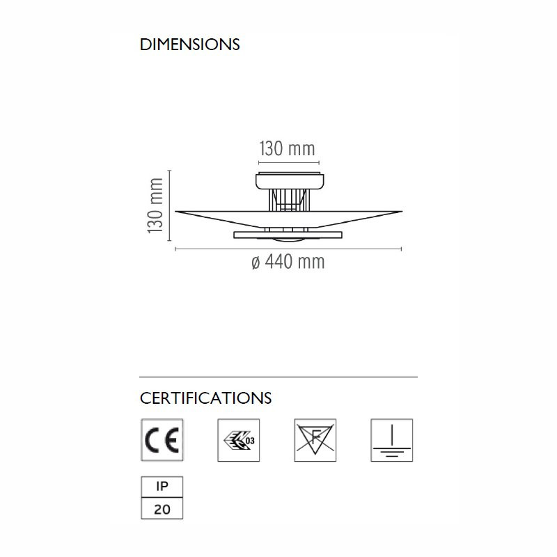 Потолочный светильник Flos Moni 2 F3901009