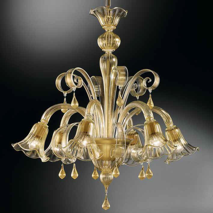 Люстра Vetri Lamp 908/6 Oro 24Kt