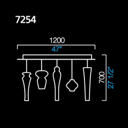 Подвесной светильник Barovier&amp;Toso Mazzodromo 7254/BC