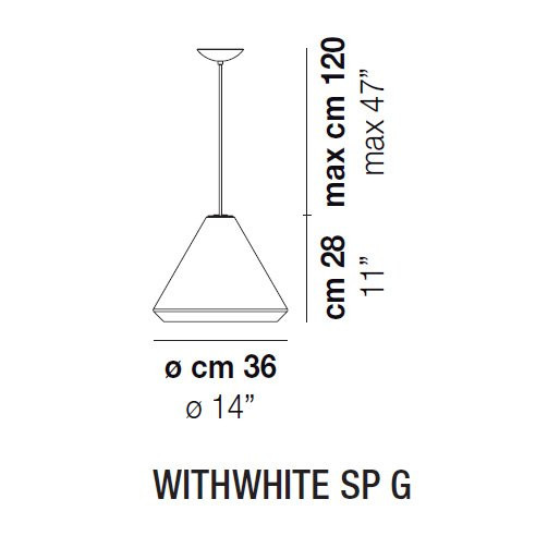 Подвесной светильник Vistosi WithWhite SP G E27 BC BC